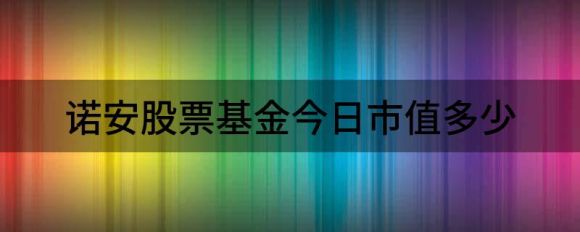 今日诺安股票基金市值(科技诺安成长估值6.11%）