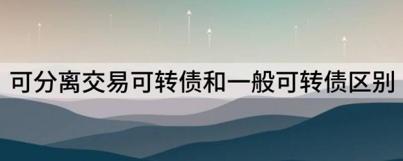 6个可分离交易可转债和一般可转债的区别