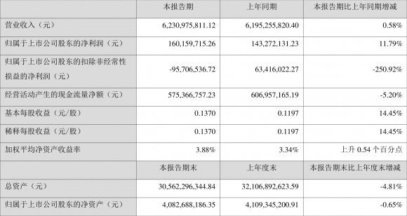 天虹商场股份有限公司财务报表（2022年上半年净利润1.60亿元）