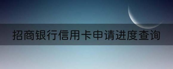 招商银行信用卡申请进度查询（信用卡审核进度查询通道大全）