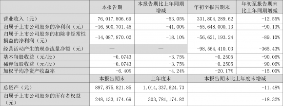 000695滨海能源三季报（2022年前三季度亏损5564.80万元）