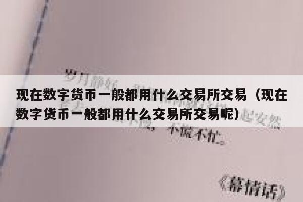 现在数字货币一般都用什么交易所交易（现在数字货币一般都用什么交易所交易呢）