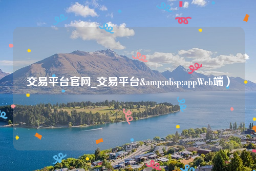 交易平台官网_交易平台&nbsp;appWeb端）