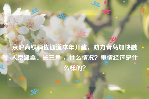 京沪高铁辅佐通道本年开建，助力青岛加快融入京津冀、长三角 ，什么情况？事情经过是什么样的？