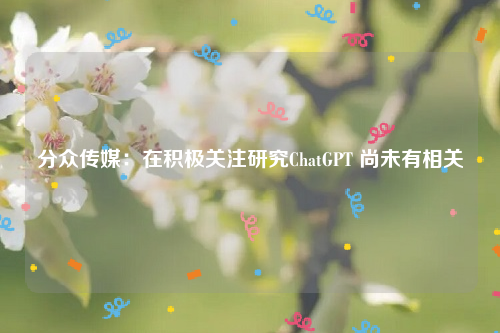 分众传媒：在积极关注研究ChatGPT 尚未有相关