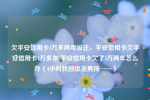 欠平安信用卡4万多两年没还，平安信用卡欠平安信用卡4万多年 平安信用卡欠了4万两年怎么办（4小时找回出走男孩……）