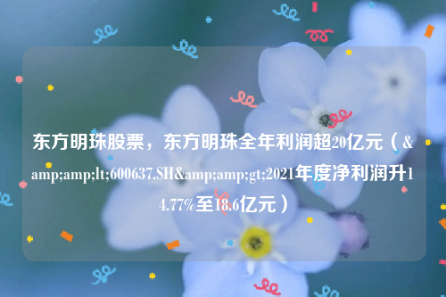 东方明珠股票，东方明珠全年利润超20亿元（&amp;lt;600637.SH&amp;gt;2021年度净利润升14.77%至18.6亿元）