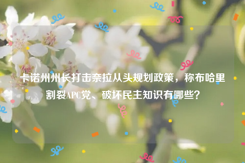 卡诺州州长打击奈拉从头规划政策，称布哈里割裂APC党、破坏民主知识有哪些？