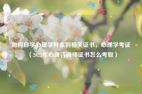 如何自学心理学并拿到相关证书，心理学考证（2022年心理咨询师证书怎么考取）