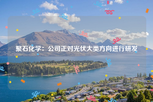 聚石化学：公司正对光伏大类方向进行研发