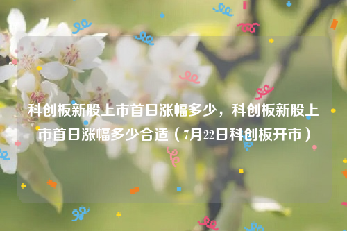 科创板新股上市首日涨幅多少，科创板新股上市首日涨幅多少合适（7月22日科创板开市）