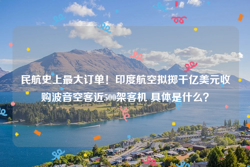 民航史上最大订单！印度航空拟掷千亿美元收购波音空客近500架客机 具体是什么？