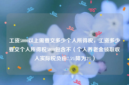 工资5000以上需要交多少个人所得税，工资多少要交个人所得税5000包含不（个人养老金领取收入实际税负由7.5%降为3%）