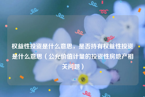 权益性投资是什么意思，是否持有权益性投资是什么意思（公允价值计量的投资性房地产相关问题）