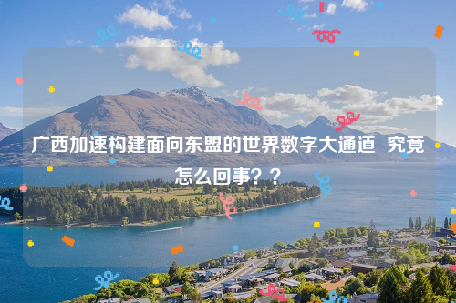 广西加速构建面向东盟的世界数字大通道  究竟怎么回事？？