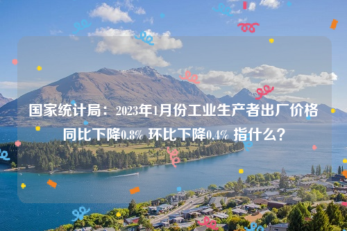 国家统计局：2023年1月份工业生产者出厂价格同比下降0.8% 环比下降0.4% 指什么？